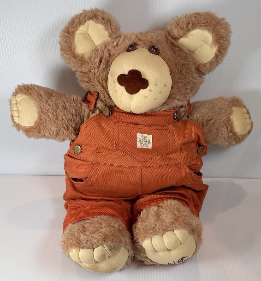 Vtg Furskins Dudley Bear 22” Xavier Roberts Cabbage Patch Kids 1980s Plush